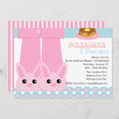 Pancakes Bunny Slippers Slapepover Kaart (Voorkant / Achterkant)