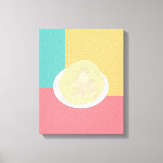 Pancakes Colorful Pop Art Style Canvas Afdruk (Voorkant)