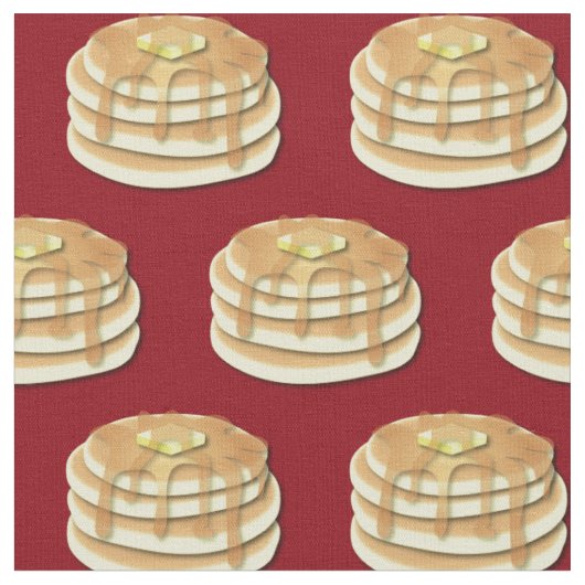 Pancakes Cute Breakfast Kinderen Stof (Close Up)