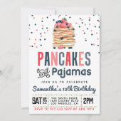 Pancakes en Pajamas Birthday Kaart (Voorkant)