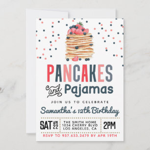Pancakes en Pajamas Birthday Kaart
