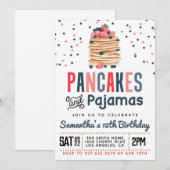 Pancakes en Pajamas Birthday Kaart (Voorkant / Achterkant)