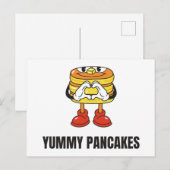 Pancakes Food Kawaii Uitnodiging Briefkaart (Voorkant / Achterkant)