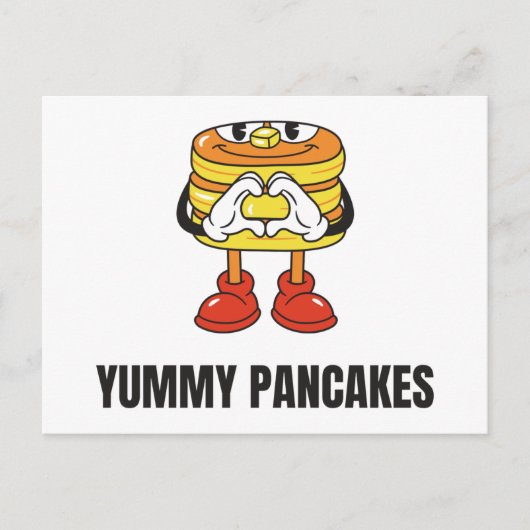 Pancakes Food Kawaii Uitnodiging Briefkaart (Voorkant)