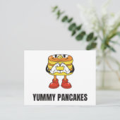 Pancakes Food Kawaii Uitnodiging Briefkaart (Staand voorkant)