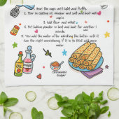 Pancakes geïllustreerde vaatdoek theedoek (Gevouwen)