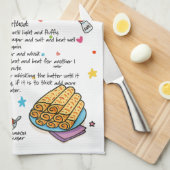 Pancakes geïllustreerde vaatdoek theedoek (Quarter Fold)