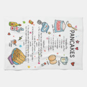 Pancakes geïllustreerde vaatdoek theedoek (Horizontaal)