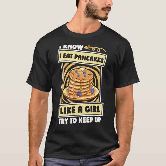 Pancakes Girl Breakfast - Maple Syrup Pancakes T-shirt (Voorkant)