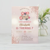 Pancakes Glitter Drikeh Birthday Kaart (Staand voorkant)