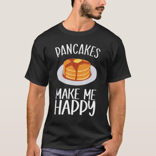 Pancakes maken me Happy Breakfast T-shirt (Voorkant)