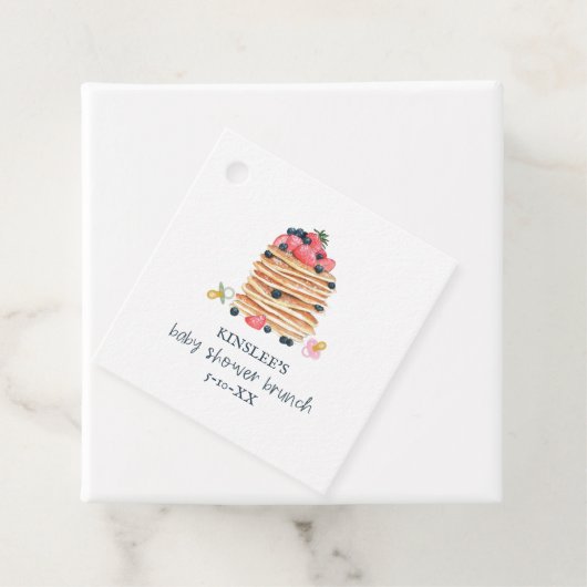 Pancakes & Pacifiers Baby shower Brunch Bedankjes Labels (In situ)