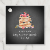 Pancakes & Pacifiers Baby shower Brunch Chalkboard Bedankjes Labels (Voorkant)