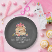 Pancakes & Pacifiers Baby shower Brunch Chalkboard Papieren Bordje (Feest)