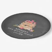 Pancakes & Pacifiers Baby shower Brunch Chalkboard Papieren Bordje (Gekanteld)
