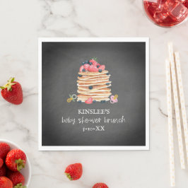 Pancakes & Pacifiers Baby shower Brunch Chalkboard Servet