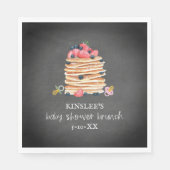 Pancakes & Pacifiers Baby shower Brunch Chalkboard Servet (Voorkant)