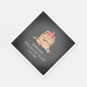 Pancakes & Pacifiers Baby shower Brunch Chalkboard Servet (Hoek)