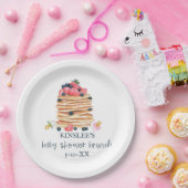 Pancakes & Pacifiers Baby shower Brunch Papieren Bordje (Feest)