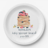 Pancakes & Pacifiers Baby shower Brunch Papieren Bordje (Voorkant)