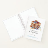 Pancakes & Pacifiers Blue Baby Shower Guest Book Notitieboek (Binnen)