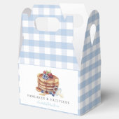 Pancakes & Pacifiers Blue Gingham Boy Baby Shower Bedankdoosjes (Geopend)