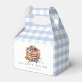 Pancakes & Pacifiers Blue Gingham Boy Baby Shower Bedankdoosjes (Voorkant Zijde)