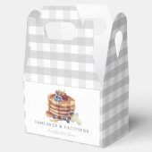 Pancakes & Pacifiers Gray Gingham Baby Shower Bedankdoosjes (Geopend)