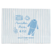 Pancakes, Pacis & PJs Boy Baby Shower Groot Cadeauzakje (Achterkant)