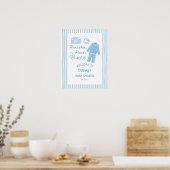 Pancakes, Pacis & PJs Boy Baby Shower Welcome  Poster (Keuken)