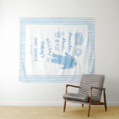 Pancakes, Pacis & PJs Boy Baby Shower Welcome  Wandkleed (In Situ (horizontaal))