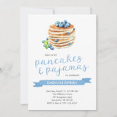 Pancakes & Pajamas Birthday Invitation Kaart (Voorkant)