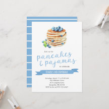 Pancakes & Pajamas Birthday Invitation