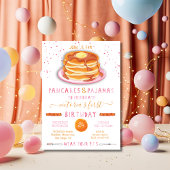 Pancakes & Pajamas Birthday Party Invitation Kaart