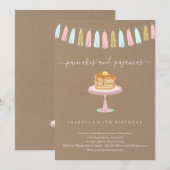 Pancakes & Pajamas Birthday Party Kaart (Voorkant / Achterkant)