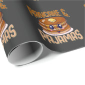 Pancakes Pajamas Cute Kawaii Slumber Party Cadeaupapier (Rol Hoek)