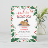 Pancakes Pajamas PJ's Girl Christmas Birthday Kaart (Staand voorkant)