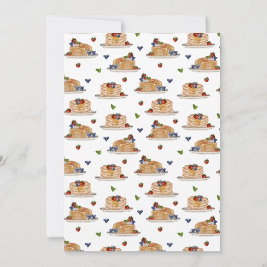 Pancakes Pajamas PJ's Girl Kids Birthday Photo Kaart (Achterkant)