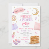 Pancakes Pajamas Sleepover Slumber Party Birthday Kaart (Voorkant)