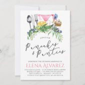 Pancakes & Panties Lingerie Shower nodigt 5x7 uit Kaart (Voorkant)