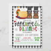 Pancakes & pyjama's - kerstfeest uitnodiging G (Voorkant)