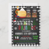Pancakes & pyjama's - Uitnodiging voor Kerstmis (Voorkant)