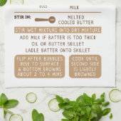 Pancakes Recipe Holiday Gift Tea Kitchen Towel Theedoek (Gevouwen)