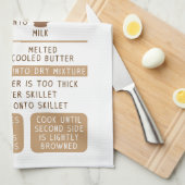 Pancakes Recipe Holiday Gift Tea Kitchen Towel Theedoek (Quarter Fold)