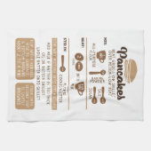 Pancakes Recipe Holiday Gift Tea Kitchen Towel Theedoek (Horizontaal)