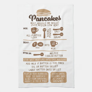 Pancakes Recipe Holiday Gift Tea Kitchen Towel Theedoek