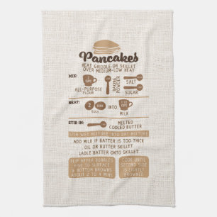 Pancakes Recipe Kitchen Towel Theedoek