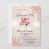 Pancakes Roos Gold Drives Bokeh Retirement Kaart (Voorkant)