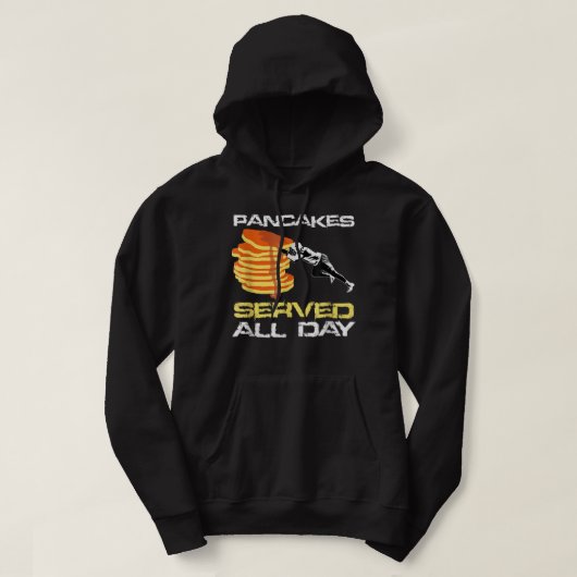 Pancakes Served Day Fun Lineman Football Chris Hoodie (Design voorkant)