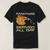 Pancakes Served Day Fun Lineman Football Chris T-shirt (Design voorkant)